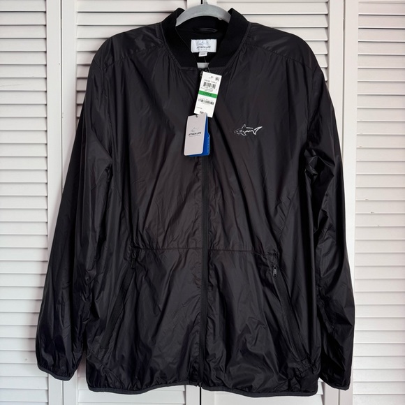 Greg Norman Collection Other - Greg Norman Windbreaker Attack Life Black Jacket Packable Full Zip Size Large